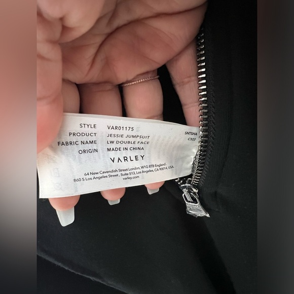 NWOT Varley Jessie Black Jumpsuit Sold On Revolve Sz M - Picture 5 of 16